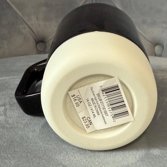 Starbucks Black Ceramic Desktop Mug Silicone Nonslip Bottom & press-in Lid 14 Oz - Picture 4 of 6